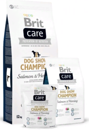 Brit Care Dog Show Champion для выставочных собак лосось и сельдь с рисом