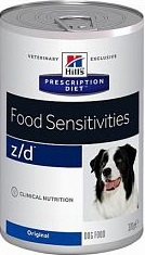 Хиллс z/d консервы для собак при пищевых аллергиях 370г