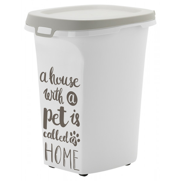Moderna контейнер для корма передвижной Pet Wisdom 46x37x51h см, серый, 38 л 