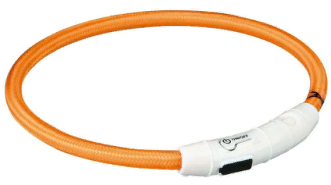 Мигающее кольцо д/собак USB, XL-L, 65см/4 7 мм нейлон оранжевый