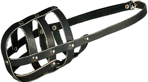 Намордник кожаный № 6 (дог кобель, кавказская овчарка, московская сторожевая сука)