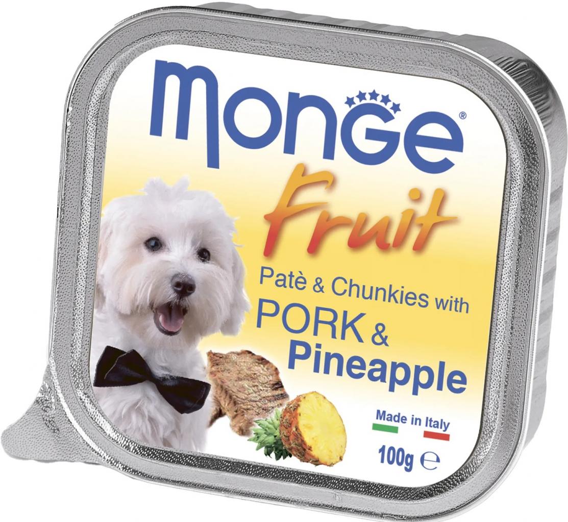 Monge Dog Fruit Ламистер для собак свинина с ананасом 100г
