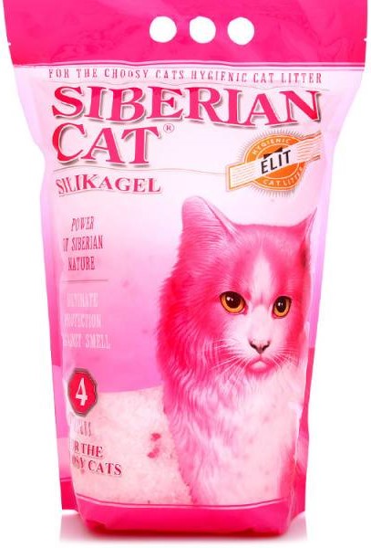 Наполнитель Сибирская Кошка 4л Элита (силикагель) для привередливых кошек