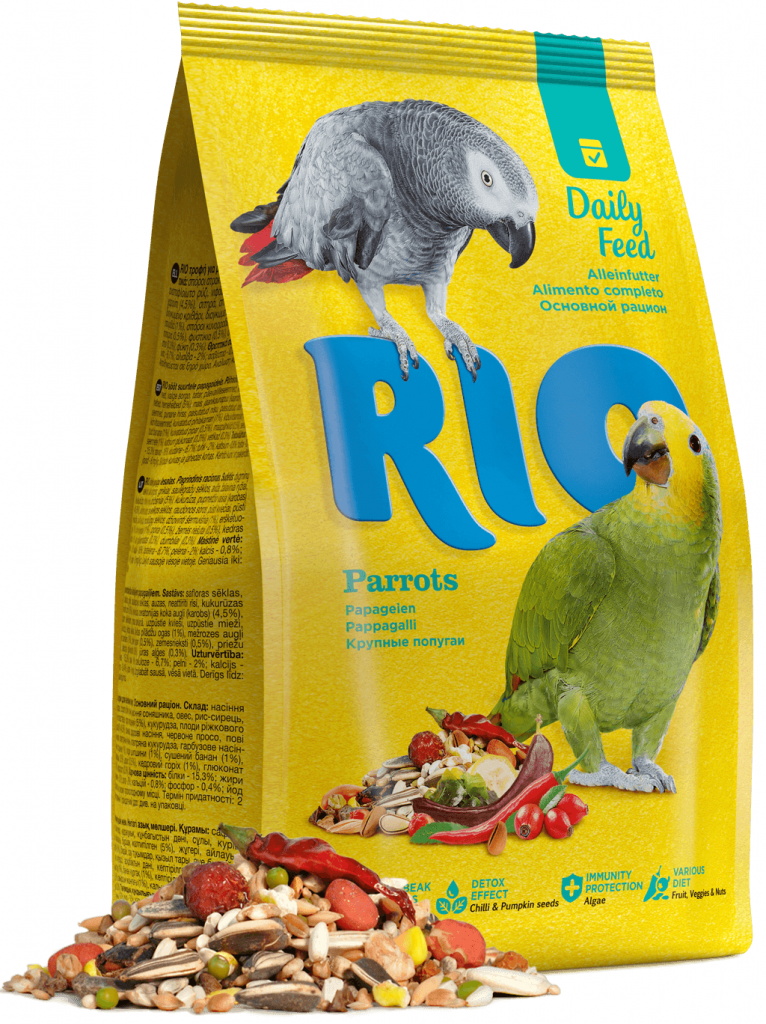 РИО Корм для крупных попугаев основной 1кг