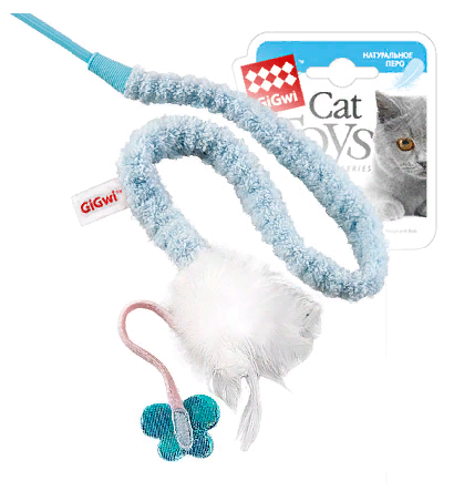GiGwi 75112 Дразнилка с перьями на стеке