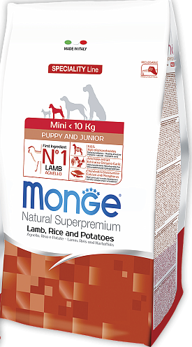 Monge Dog Speciality Mini корм для щенков мелких ягн/рис/карт