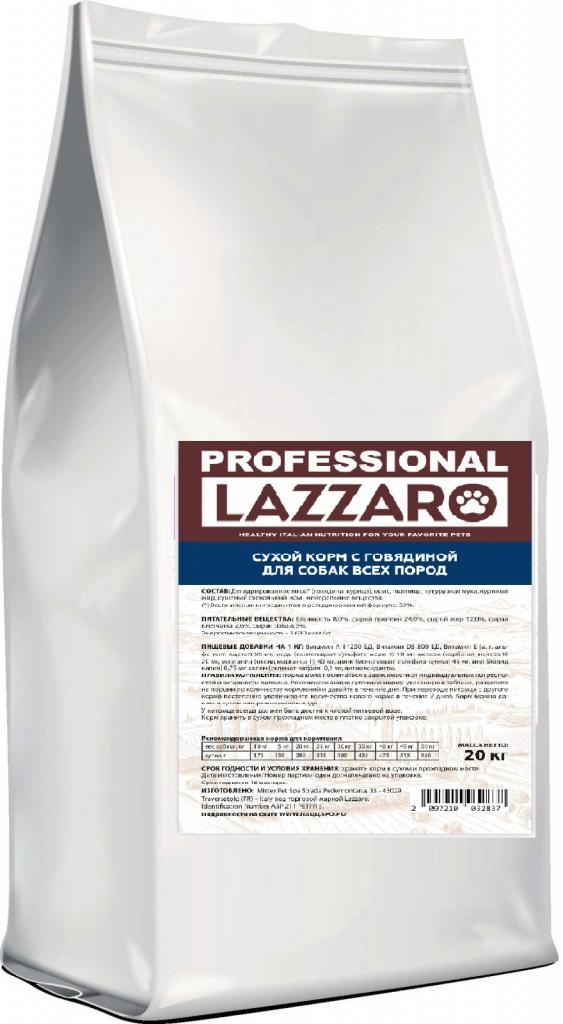 LAZZARO BREEDERS для собак всех пород с говядиной