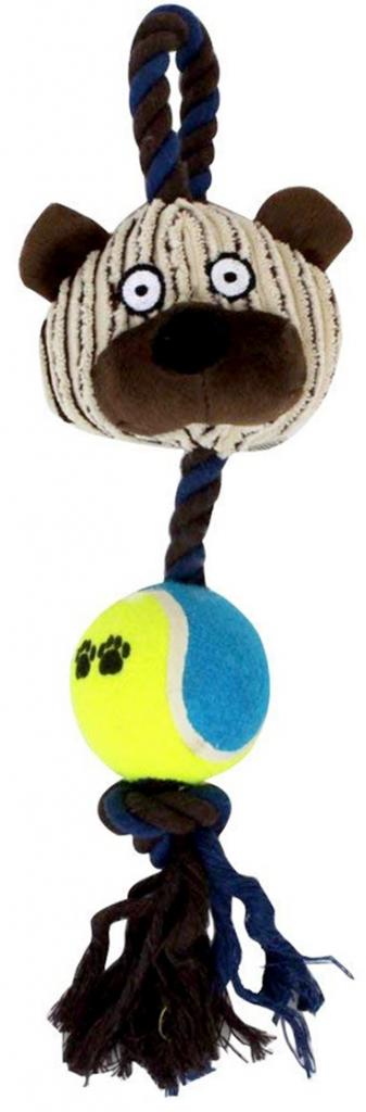 Игрушка для собак веревочная с мячом 35*10см