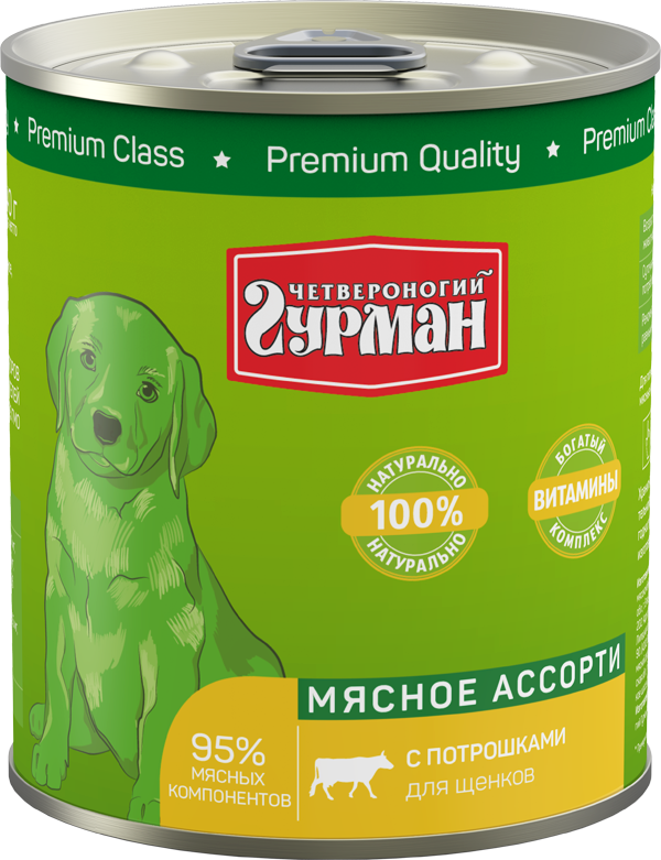 ЧГ Мясное ассорти для щенков с Потрошками 340г
