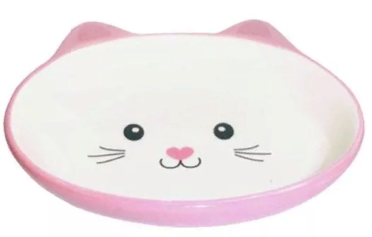 КерамикАрт миска д/кошек керамическая Мордочка кошки розовая 160мл