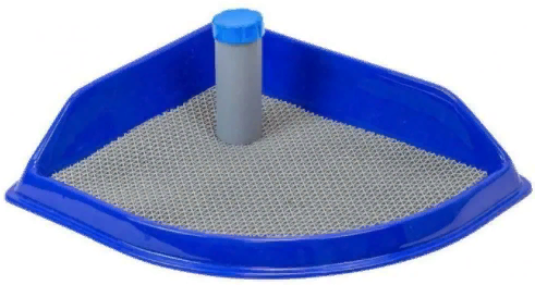 Туалет со столбиком угловой Дарэлл, серия "Рокки" д/собак мелких пород с резин.ковриком 50*43см