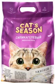 Наполнитель Cats Season 3.8л силикагель с ароматом лаванды