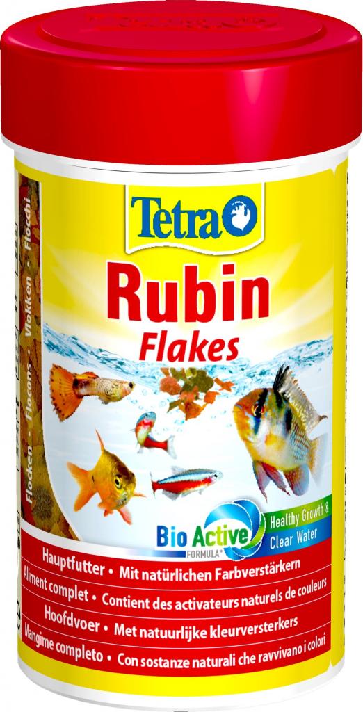 TetraRubin корм в хлопьях для улучшения окраса всех видов рыб 100мл