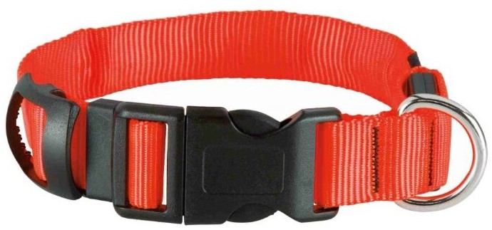 Ошейник святящийся (мигающий), 30-40см/25мм, оранжевый