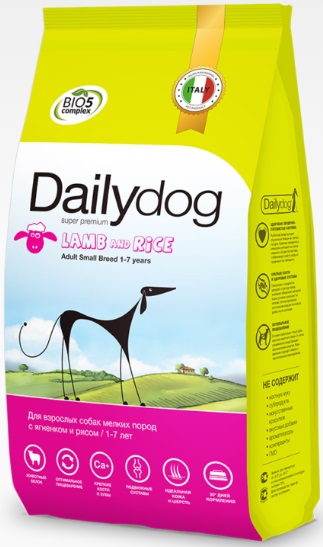 Dailydog ADULT SMALL BREED корм для взрослых собак мелких пород с ягненком и рисом
