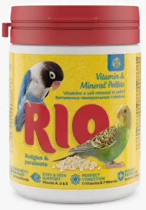 РИО Витаминно-минеральные гранулы д/волнистых и средних попугаев 120г