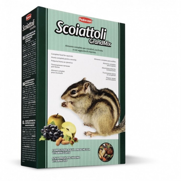 PADOVAN Grandmix Scoiattoli корм для белок и бурундуков 750г
