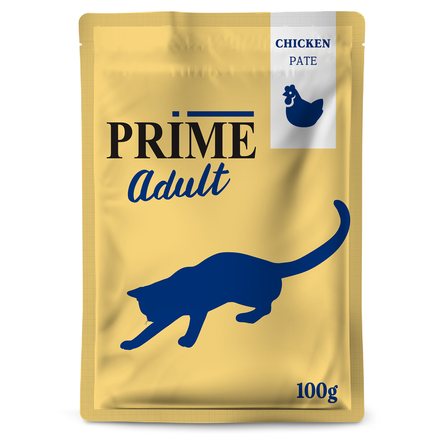 PRIME пауч 100г Паштет из курицы, для кошек 