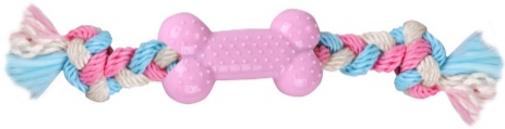 Игрушка DEZZIE д/собак,  "Кость с веревкой", 29см, резина 