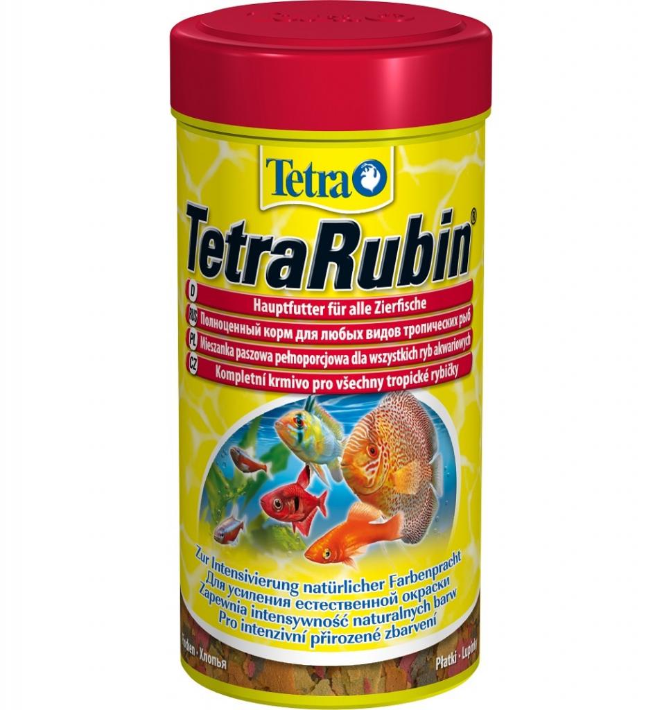 TetraRubin корм в хлопьях для улучшения окраса всех видов рыб 1л