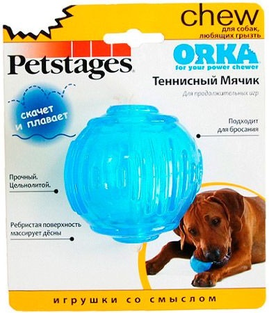Petstages игрушка для собак "ОРКА тенисный мяч" 6см