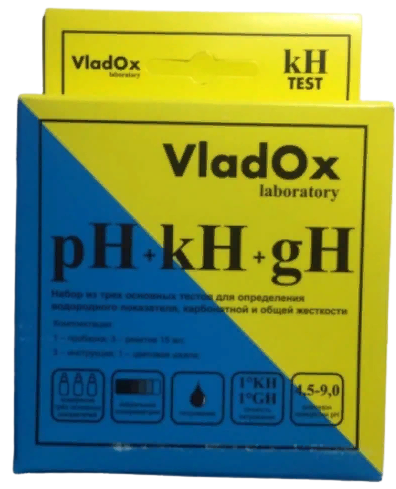 VladOx pH+gh+kh - профессиональный набор из трёх тестов