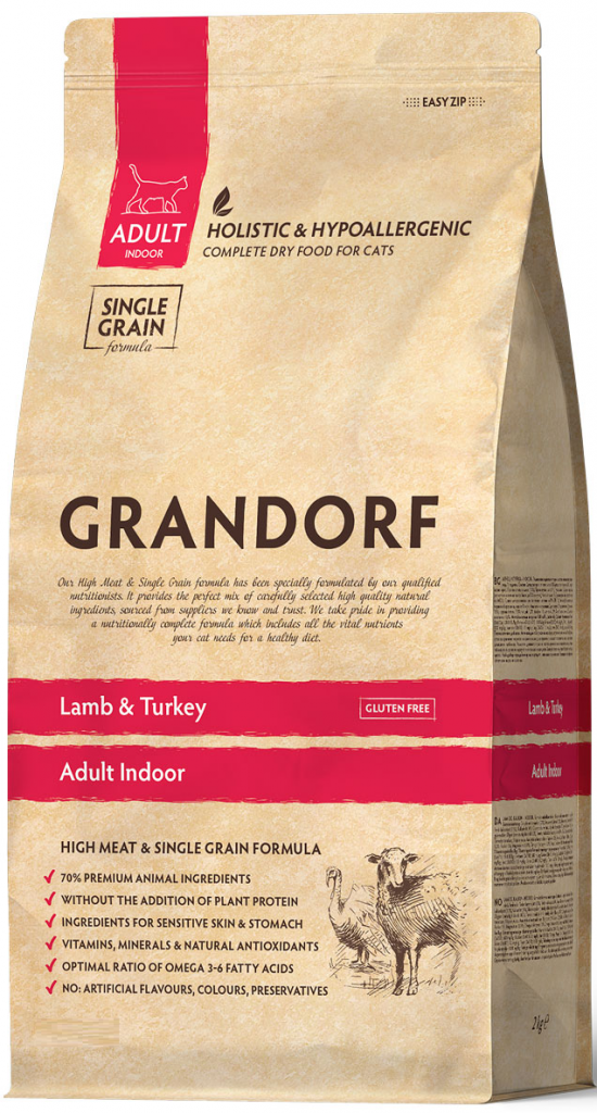 GRANDORF Ягненок с индейкой для кошек*