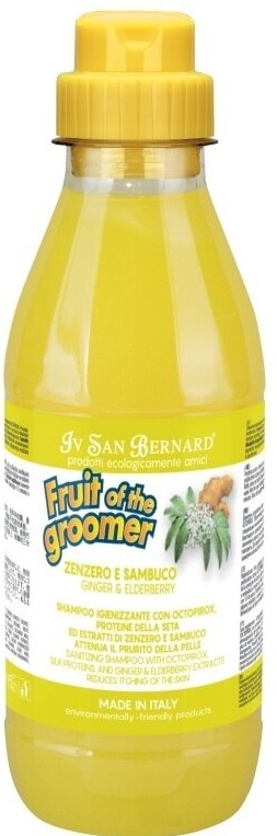 ISB Fruit of the Grommer Ginger&Elderbery Шампунь для любого типа шерсти против раздражений и перхоти 500 мл 