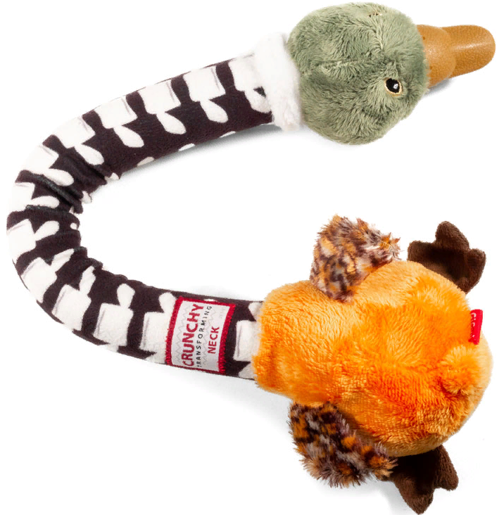 GiGwi Игрушка для собак Утка с хрустящей шеей и пищалкой 54см