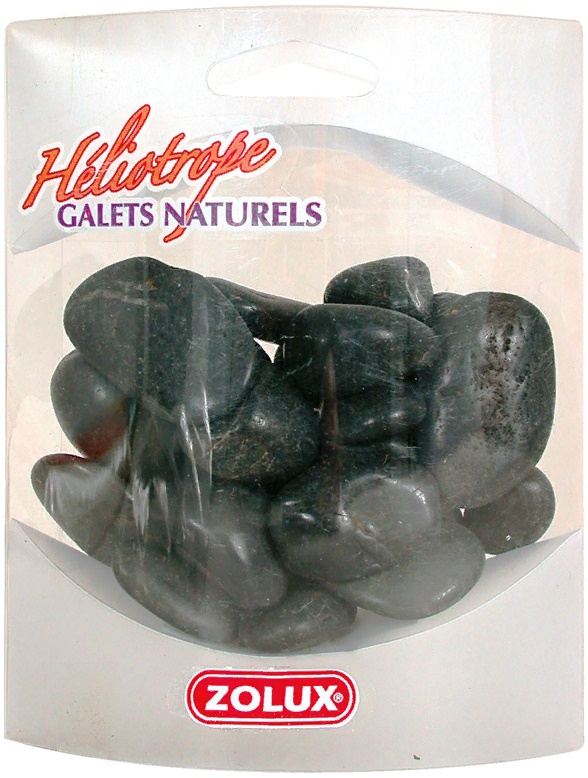 Золюкс Галька для аквариума "Гелиотроп" (черная), 340г