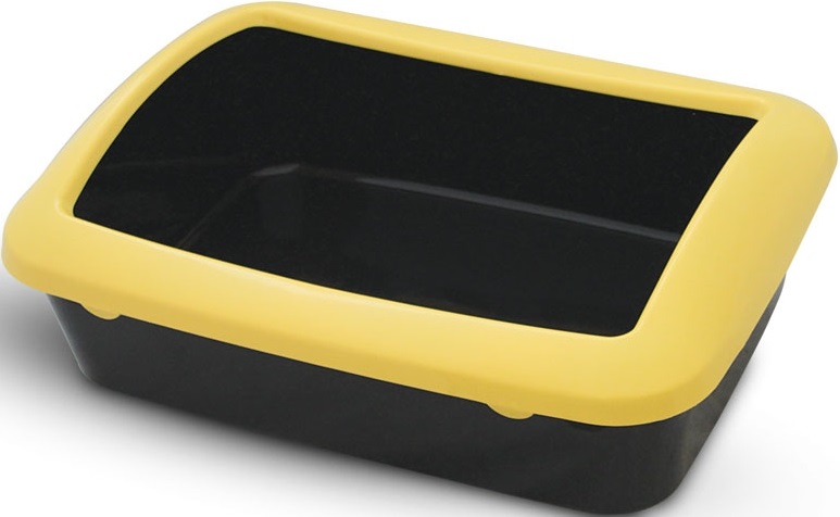 Туалет P547 для кошек прямоугольный с бортом, 420х300х145мм