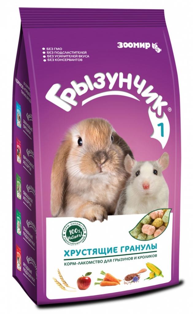 ЗООМИР "Грызунчик 1 хрустящие гранулы" 150г
