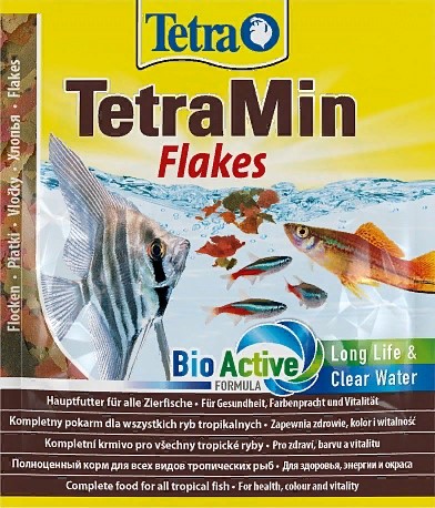 TetraMin корм для всех видов рыб в виде хлопьев 12г (пакет)
