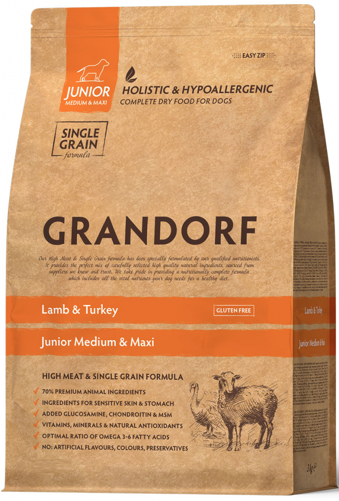 GRANDORF Ягненок с индейкой для Юниоров всех пород*