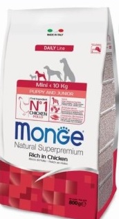 Monge Dog Mini корм для щенков мелких пород 