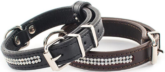 Ошейник "Бюргер-Пранк" 20мм со стразами 30-40см цвета в ассортименте