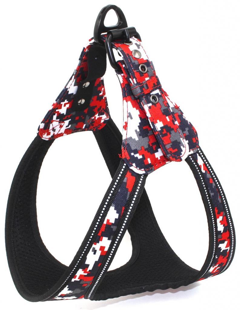 Шлейка для собак черная с узором