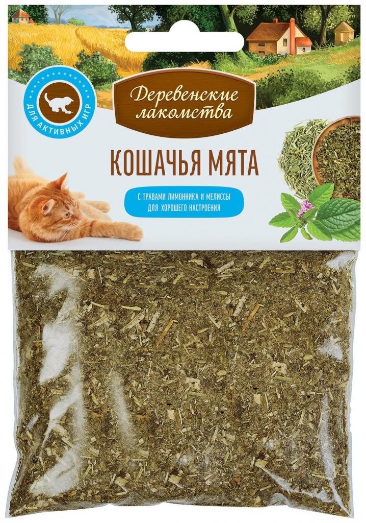 Деревенские лак-ва д/кошек КОШАЧЬЯ МЯТА Лимонник + мелисса 15г