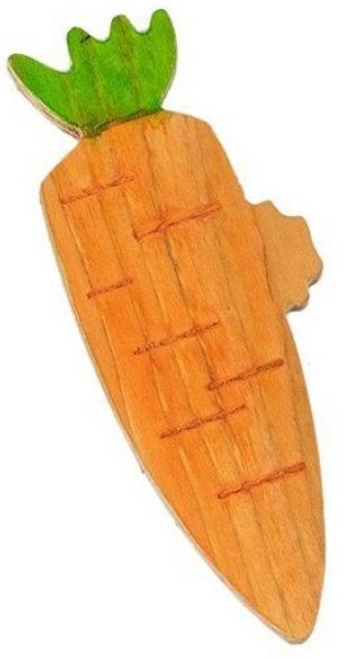 Игрушка по уходу за зубами грызунов ЭКО модель "Морковка" 4*11см