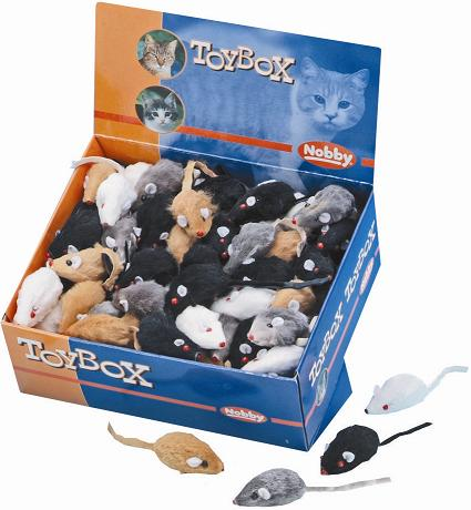 Игрушка д/кошек МЫШКА МЕХОВАЯ 5см дисплей