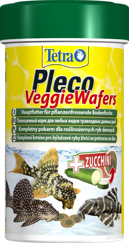 TetraPleco Veggie Wafers корм с добавлением цуккини для донных рыб 250мл