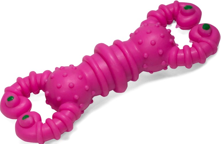 Игрушка для собак из ц/литой резины "Гантель-скорпион", 120мм