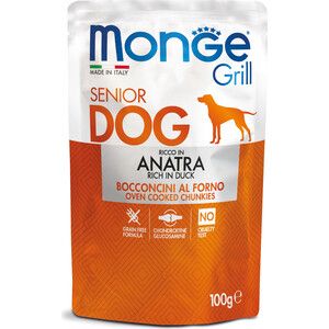 Monge Dog Grill пауч для пожилых собак утка 100г