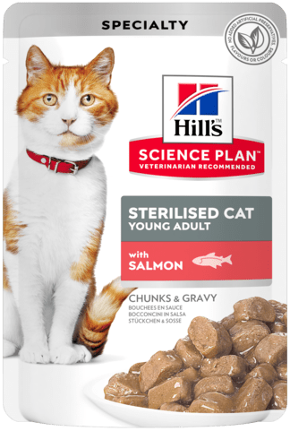 Хиллс пауч д/стерилизованных кошек лосось 85г
