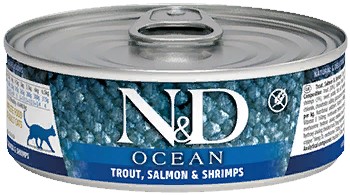 N&D консервы д/кошек тунец и лосось 80г