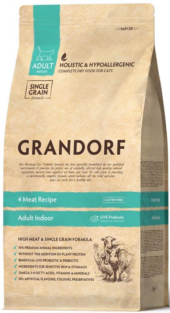 GRANDORF 4 мяса с пробиотиками для кошек*