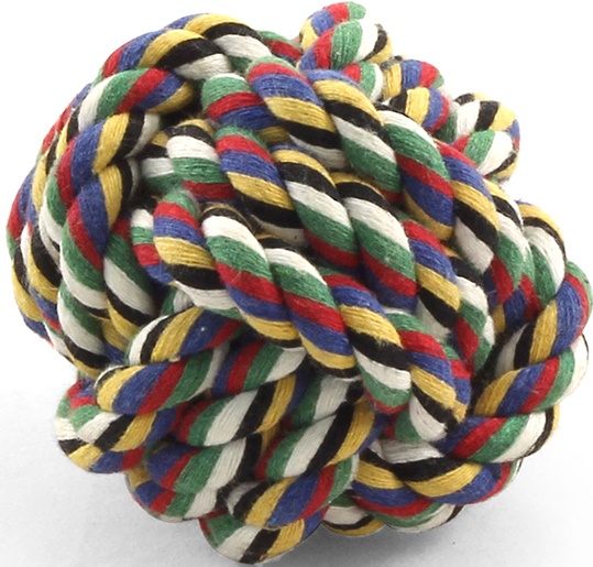 Игрушка для собак "Верёвка-плетеный мяч", d70мм
