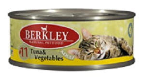 Беркли консервы для кошек № 11 тунец/овощи 100г