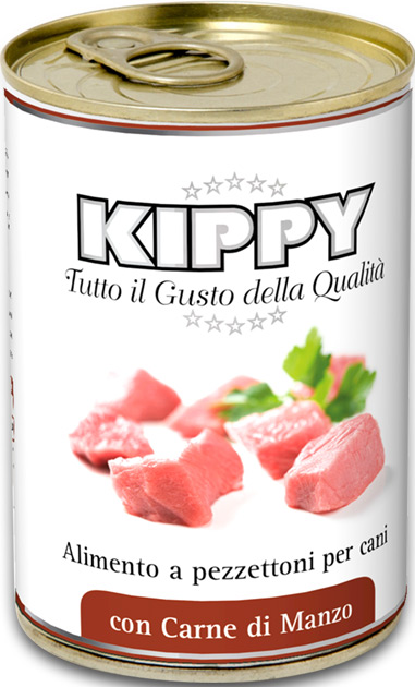 KIPPY кусочки мяса в желе для собак с говядиной 400г