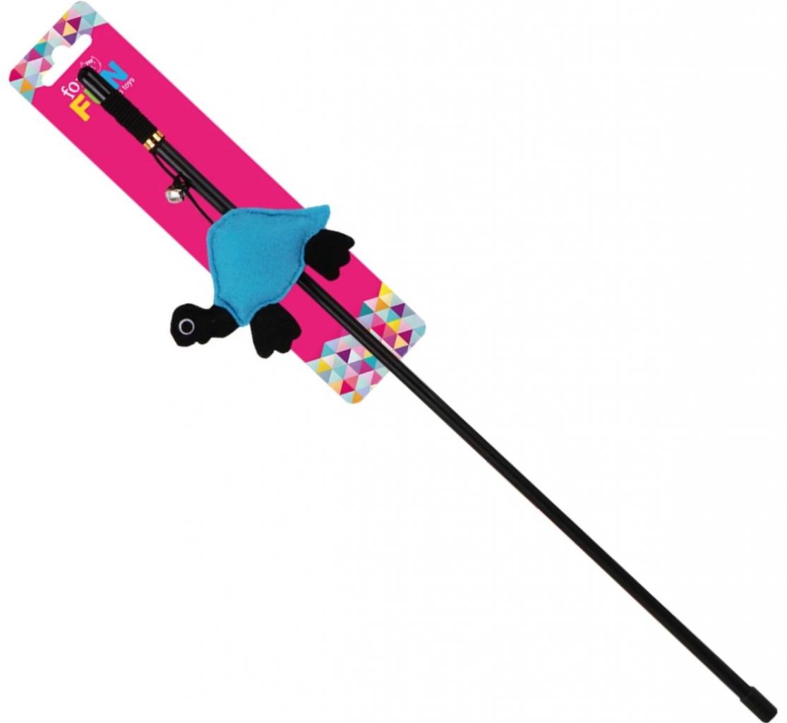 Удочка-дразнилка для кошек с черепашкой